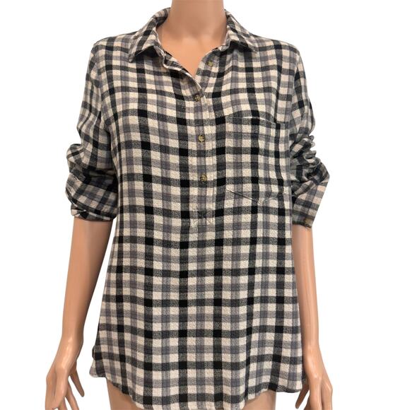 Pistola medium 1/2 button front plaid shirt button back TLS1 2805 - Picture 11 of 11